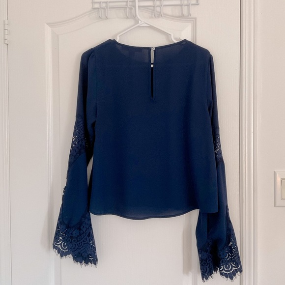 Forever 21 Royal Blue Flared Sleeve Blouse - Picture 3 of 3